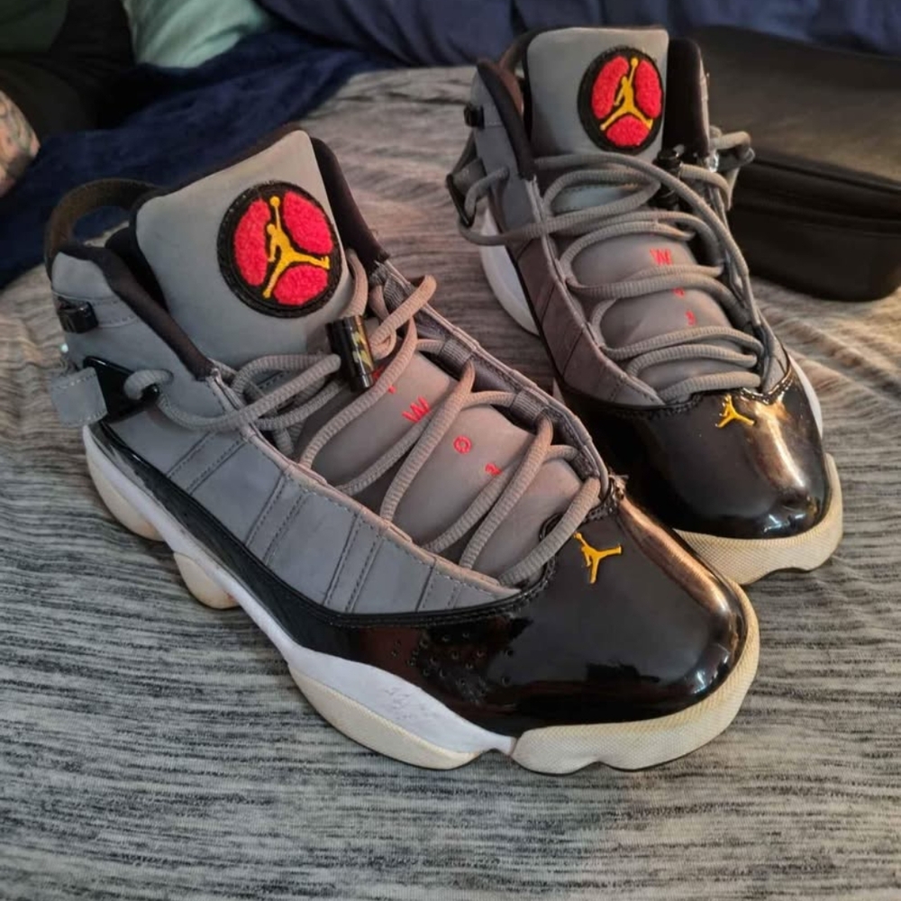 Air Jordan Retro Black and Gray Sneakers